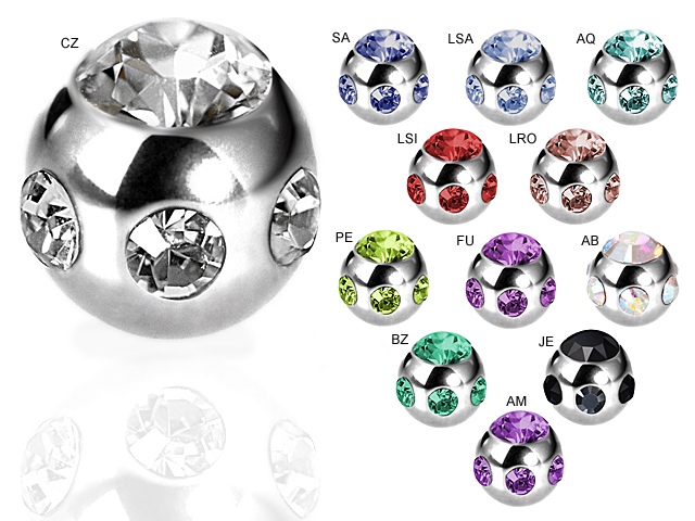 MICRO LABRET W. TIFFANY BALL